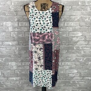 L.N.V Patchwork Floral Paisley Dress